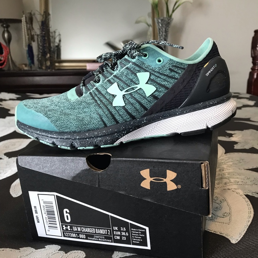 Under Armour Turquoise and Black Running Shoes